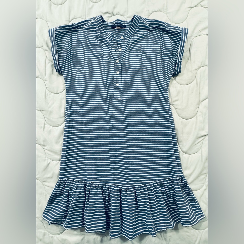 Tommy Hilfiger Navy and White Striped Top